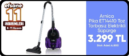 Arnica Pika ET14410 Toz Torbasız Elektrikli Süpürge - Mor