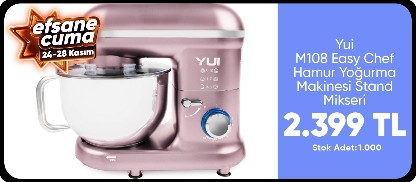 Yui M108 Easy Chef Hamur Yoğurma Makinesi Stand Mikseri Rose Gold