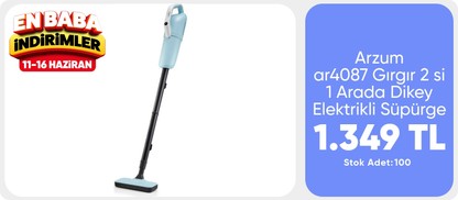 ARZUM AR4087 GIRGIR 2 SI 1 ARADA DIKEY ELEKTRIKLI SUPURGE