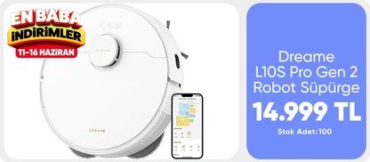Dreame L10S Pro Gen 2 Robot Süpürge Beyaz