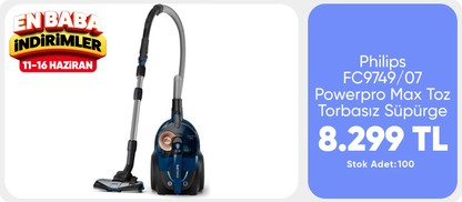 Philips FC9749/07 Powerpro Max Toz Torbasız Süpürge