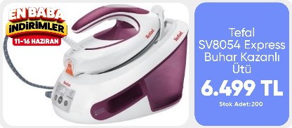Tefal SV8054 Express Anti-Calc Kırışıklık Giderici 2800 Watt Buhar Kazanlı Ütü - 1830006950