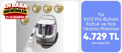 Yui XV12 Pro Buharlı Koltuk ve Halı Yıkama Makinesi -Buharlı Temizleyic