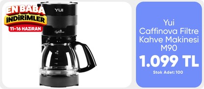 Yuı Caffinova Filtre Kahve Makinesi M90 - Siyah