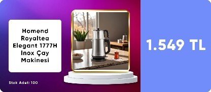 Homend Royaltea Elegant 1777H Inox Çay Makinesi