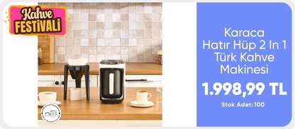 Karaca hatır  Espresso Makinesi 20 Sıcak ve Soğuk İçecek, Renkli Dokunmatik Ekran