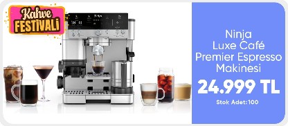Ninja Tam Otomatik Espresso Makinesi 20 Sıcak ve Soğuk İçecek, Renkli Dokunmatik Ekran