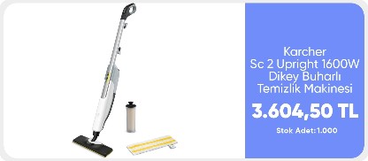 Karcher Sc 2 Upright 1600W Dikey Buharlı Temizlik Makinesi