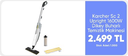 Karcher Sc 2 Upright 1600W Dikey Buharlı Temizlik Makinesi