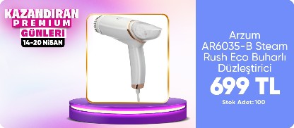 Arzum AR6035-B Steam Rush Eco Buharlı Düzleştirici