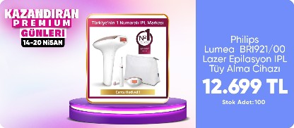 Premiuma Özel Philips Lumea BRI921/00 Lazer Epilasyon IPL  12999 TL