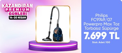 Philips FC9749/07 Powerpro Max Toz Torbasız Süpürge