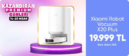 Xiaomi Robot Vacuum X20 Plus Beyaz