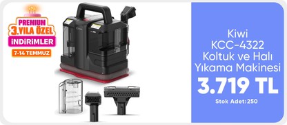 Kiwi KCC-4322 Koltuk ve Halı Yıkama Makinesi Siyah