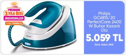 Philips GC6815/20 PerfectCare Compact Essential 2400 W Buhar Kazanlı Ütü