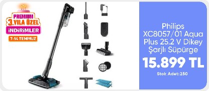 Philips Aqua Plus XC8057/01 25.2 V Dikey Şarjlı Süpürge