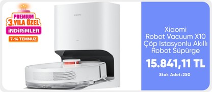 Xiaomi Robot Vacuum X10 Çöp Istasyonlu Akıllı Robot Süpürge BHR6068EU