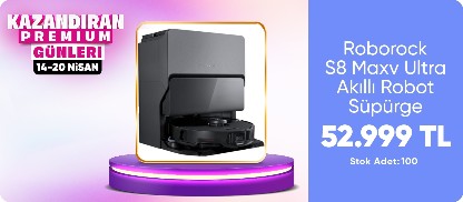 Roborock S8 Maxv Ultra Akıllı Robot Süpürge Siyah