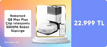 Roborock Q8 Max Plus Çöp Istasyonlu 5500PA Emiş Güçü Akıllı Robot Süpürge