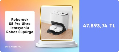 Roborock S8 Pro Ultra İstasyonlu Robot Süpürge-Beyaz