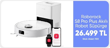 Roborock S8 Pro Plus Akıllı Robot Süpürge - Beyaz