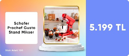 Schafer Prochef Gusto Stand Mikser-Kırmızı