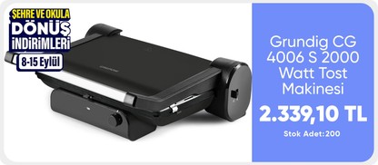 Grundig CG 4006 S 2000 Watt Tost Makinesi
