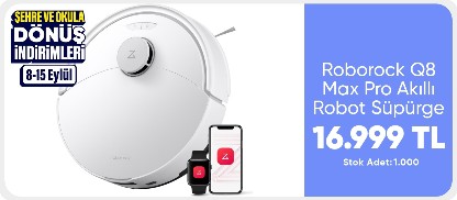 Roborock Q8 Max Pro Akıllı Robot Süpürge