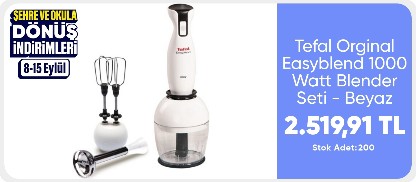 Tefal Orginal Easyblend 1000 Watt Blender Seti [Beyaz] - 9100039404