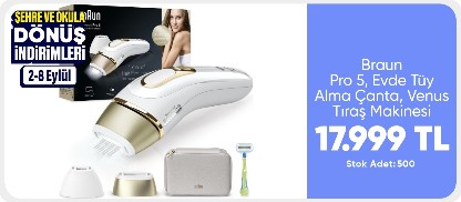 Braun Ipl Silk·expert Pro 5, Evde Tüy Alma, Çanta, Venus Tıraş Makinesi, 2 Başlık Ile, PL5152