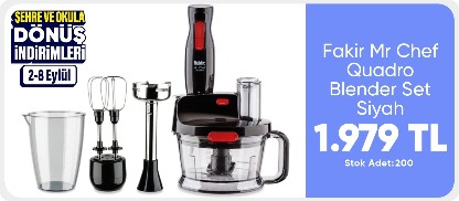 Fakir Mr Chef Quadro Blender Set Siyah
