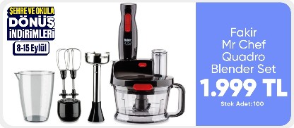 Fakir Mr Chef Quadro Blender Set Siyah