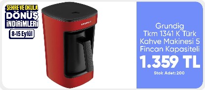 Grundig Tkm 1341 K Türk Kahve Makinesi 5 Fincan Kapasiteli