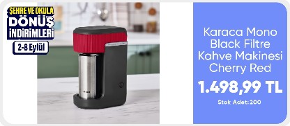Karaca Mono Black Filtre Kahve Makinesi Cherry Red