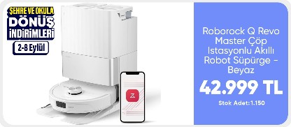 Roborock Q Revo Master Çöp Istasyonlu Akıllı Robot Süpürge - Beyaz