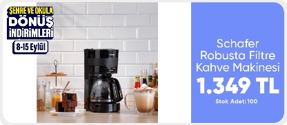 Schafer Robusta Filtre Kahve Makinesi - Siyah - 800 Watt