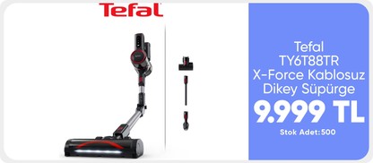 Tefal TY6T88TR X-Force Flex 8.60 Max Animal Care 45 Air Watt Kablosuz Dikey Süpürge