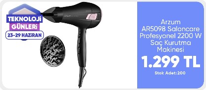 Arzum AR5098 Saloncare Profesyonel 2200 W Saç Kurutma Makinesi