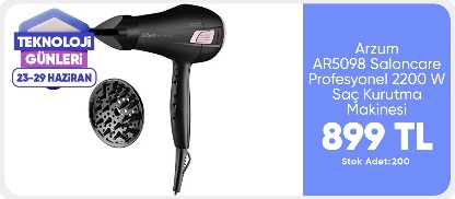 Arzum AR5098 Saloncare Profesyonel 2200 W Saç Kurutma Makinesi