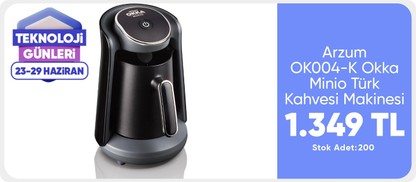 Arzum OK004-K Okka Minio Türk Kahvesi Makinesi - Krom