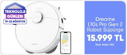 Dreame L10s Pro Gen 2 Robot Süpürge Beyaz, 7.000PA Emiş Gücü