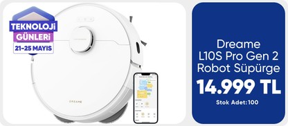 Dreame L10S Pro Gen 2 Robot Süpürge Beyaz