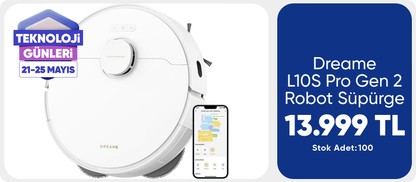 Dreame L10S Pro Gen 2 Robot Süpürge Beyaz