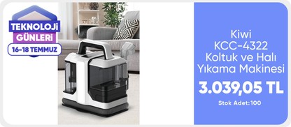 Kiwi KCC-4322 Koltuk ve Halı Yıkama Makinesi Beyaz
