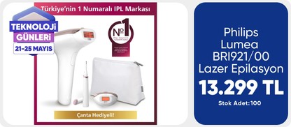 Philips Lumea BRI921/00 Lazer Epilasyon IPL Tüy Alma Cihazı+Kaş Düzeltici,Yüz+Vücut+Hassas Bölge Kullanımı