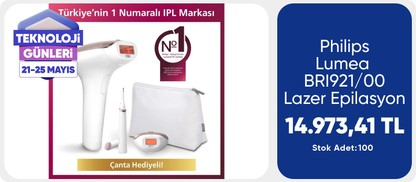 Philips Lumea BRI921/00 Lazer Epilasyon IPL Tüy Alma Cihazı+Kaş Düzeltici,Yüz+Vücut+Hassas Bölge Kullanımı