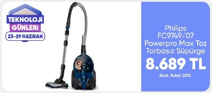 Philips FC9749/07 Powerpro Max Toz Torbasız Süpürge