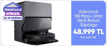 Roborock S8 Maxv Ultra Akıllı Robot Süpürge Siyah