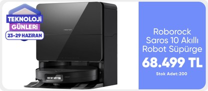 Roborock Saros 10 Akıllı Robot Süpürge