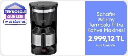 Schafer Warmy Termoslu Filtre Kahve Makinesi-Inox